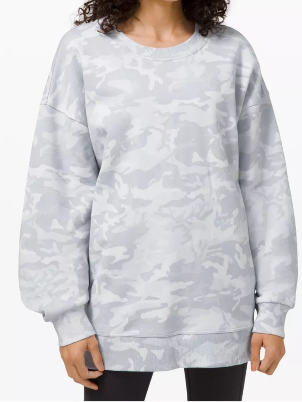 Lululemon camo print perfectly oversized crew Sz 2XL
